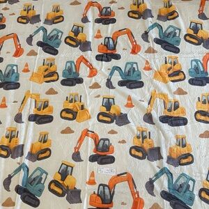 Construction Vehicle Themed Plush 50x60 Blanket
